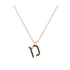 Mem - Hebrew Alef-Bet letter diamond Necklace - Mem letter